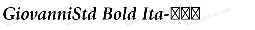 GiovanniStd Bold Ita字体转换